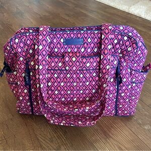 Vera Bradley Stroll Around Baby Bag in the Katalina Pink Diamonds Pattern